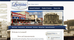 Desktop Screenshot of cityofleonard.net