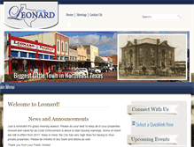 Tablet Screenshot of cityofleonard.net